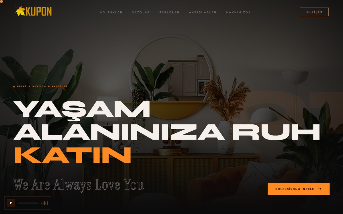 Kupon Home Furniture web sitesi