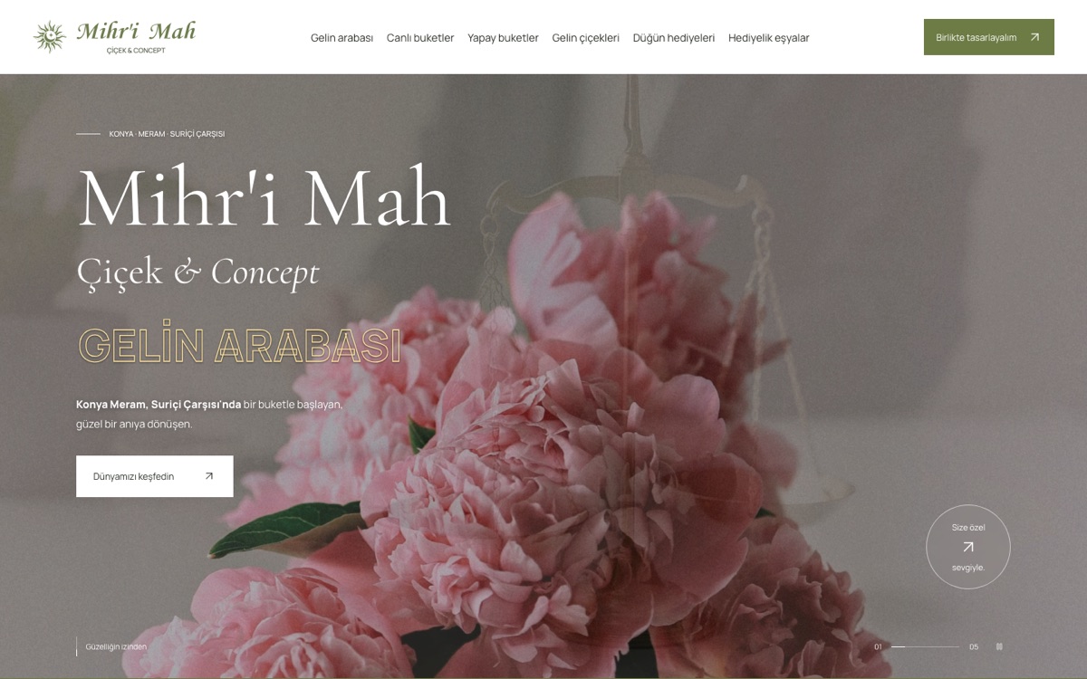 Mihr'i Mah Çiçek web sitesi